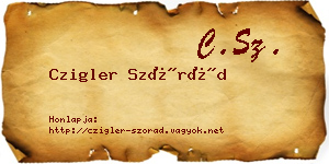 Czigler Szórád névjegykártya